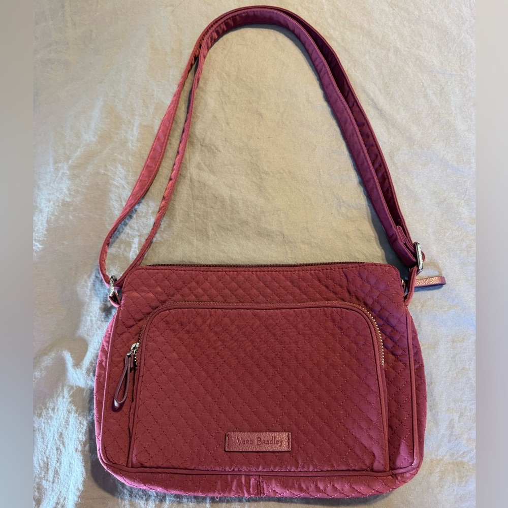 Vera Bradley Quilted Shoulder Bag - Raspberry